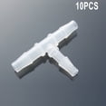 thumbnail image 1 of 10Pcs White T Connector Pe Aquarium Adapter Air Pump Hose Connector 4~8Mm, 1 of 3