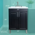 thumbnail image 2 of TEHILA Black Utility Sink Laundry Vanity with Stainless Finish Pull-Out Faucet and Soap Dispenser, 2 of 11