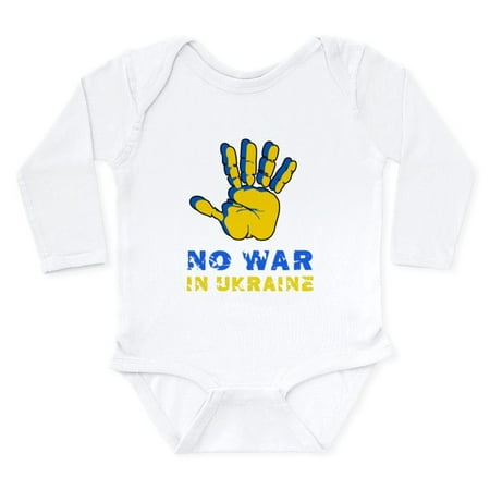 

CafePress - No War In Ukraine Peace Five Print Donba Body Suit - Long Sleeve Infant Bodysuit