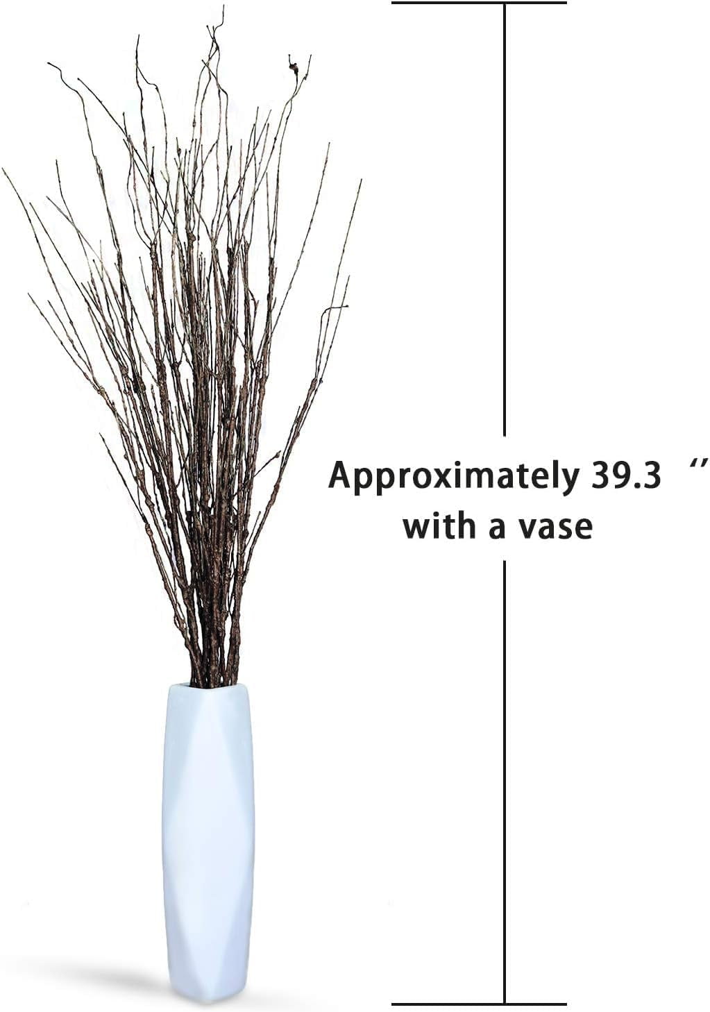 10 PCS Artificial Twigs Curly Willow Branches, 30.7 Inches Lifelike Bendable Artificial Branch Flower Dried Stems for Home Decoration