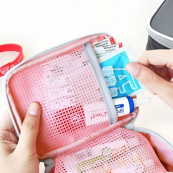 XIRQI Compact First Aid Kit-Mini Survival Tools Box-Outdoor Medical Emergency Bag Lightweight for Emergencies at Home Car Camping Workplace Traveling Adventures