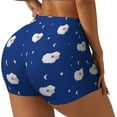thumbnail image 2 of Kdxio Moon Lamb Print Workout Shorts for Women Seamless Soft Smooth Gym Yoga Scrunch Active Shorts, 2 of 9