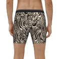 thumbnail image 4 of Picia Leopard And Zebra1 Pattern Men's Athletic Long Leg Briefs , Performance Stretch Underwear，Moisture-Wicking, 4 of 7