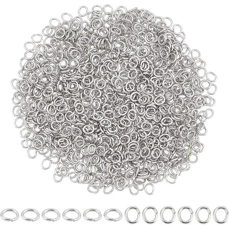 1000Pcs Jump Rings Stainless Steel Small O Rings 3x2.5mm Jewelry Round Rings Open Jump Rings Metal Jump Rings Bulk