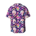 thumbnail image 6 of Daiia cute rainbow mushroom Skull Men's Linen Shirts Short Sleeve Casual Shirts Button Down Shirt for Men Beach Summer Wedding Shirt-X-Large, 6 of 6