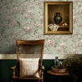 thumbnail image 5 of Floral Peel and Stick Wallpaper Delicate Floral Branches Birds Butterflies Soft Wall Mural 17.7in x 9.8ft Self Adhesive Removable Wall Paper Renter Friendly Wallpaper for Bedroom Nursery Kids, 5 of 8