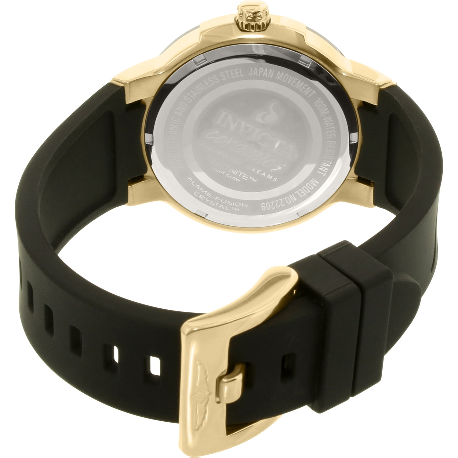 【着後レビューで 送料無料】 Invicta Men's 22209 Ceramics Black Dial Black Ceramic Bezel コレクション
