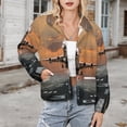 thumbnail image 3 of Jackets for Women Winter Coat Jackets Flannel Stand Collar Jacket(Air Travel,Size:S-4XL), 3 of 7