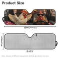 thumbnail image 5 of HUIACONG Cool Chickens Front Sunshade Windshield Fit for Jeep Wrangler JL/JLU 2018-2024 & Jeep Gladiator JT 2020-2024, 240T Foldable Window Shade Sun Visor Protector Blocks UV Rays, 5 of 6