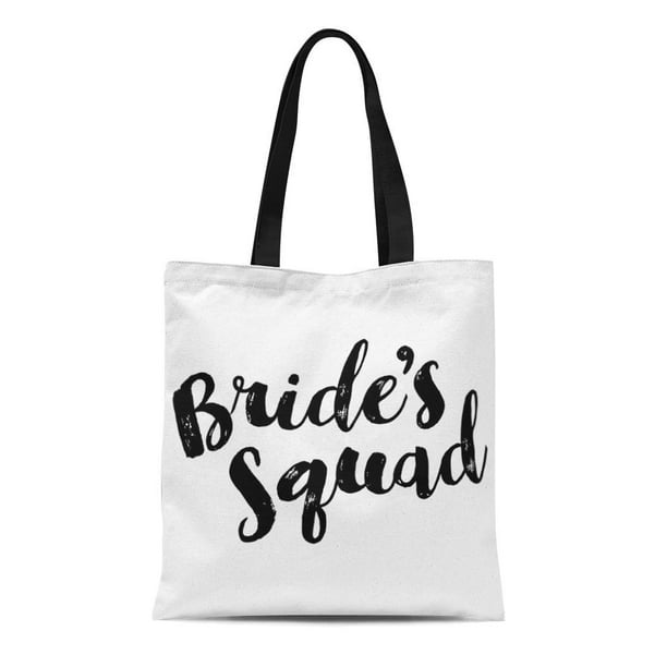 HATIART Canvas Tote Bag Wedding Bride Squad Custom Bridal Party