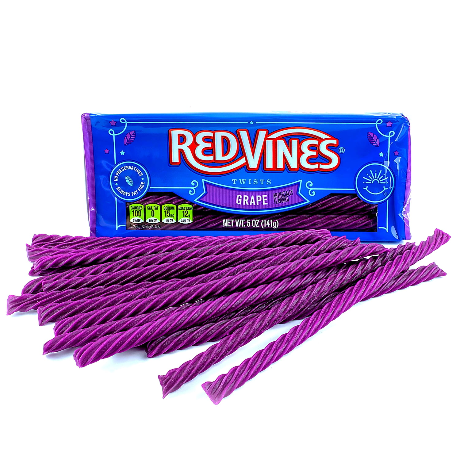 Red Vines Licorice, Grape Flavor Twists, Soft & Chewy Candy, 5oz Trays (12 pack)