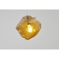 thumbnail image 3 of Bethel AMBER DISTORTED GLASS SINGLE PENDANT LIGHT FIXTURE WITH CHROME HARDWARE, 3 of 5
