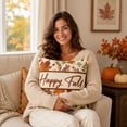 thumbnail image 7 of AuroraX Fall Pumpkin Pillow Covers Thanksgiving Decorative Pillowcase Farmhouse Rustic Maple Leaf Cute Thanksgiving Decorations for Home, 7 of 7