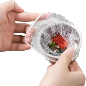 Kitchen Sink Strainer Trash Bag, 100 PCS Sink Strainer Filter Mesh Bag, Kitchen Sink Trash Mesh Bag, Disposable Anti-Clogging Elastic Sink Strainer Filter Bags, Fits all Sizes of Sink Strainer