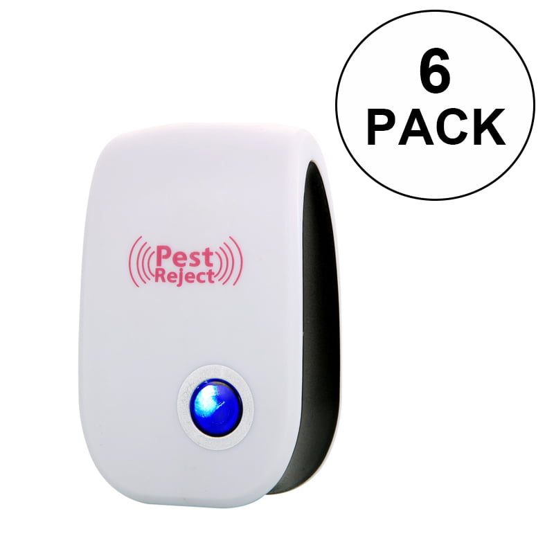 6x Ultrasonic Pest Repeller Plug in Control Electronic Repellent Mice Rat Reject 