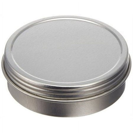 Paper Mart 6518200P Screw Top Round Steel Tins, 2-Ounce, 24-Pack