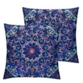 thumbnail image 2 of Awypu Set of 2 Throw Pillow Covers Boho Mandala Moroccan Bohemian Oriental Vintage Round Colorful Painting Decor Pillow Cases Home Decorative Square Pillowcases, 2 of 6