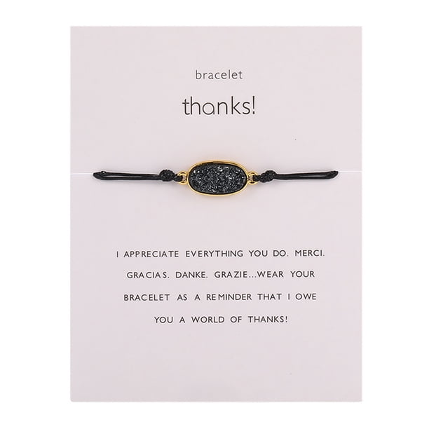 Pulseras para mujer, regalos para mujer, pulsera de papel tejido con piedra natural, pulsera decorativa, accesorios, pulsera tejida