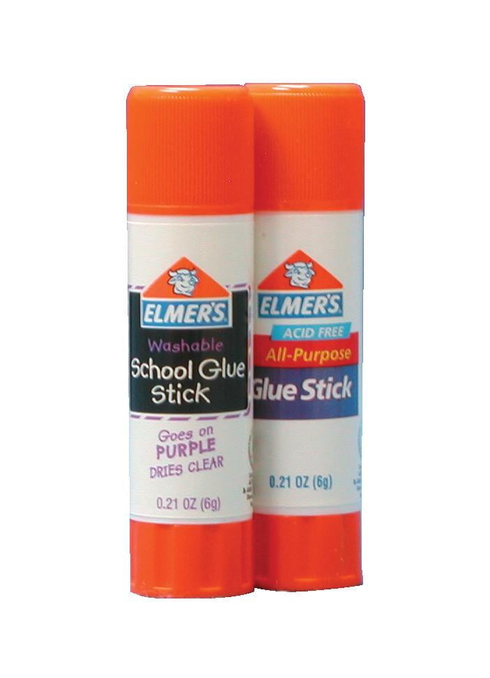 Elmer's Washable Glue Stick, 0.24 Ounce, Clear, Pack of 4
