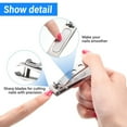 thumbnail image 4 of 2 Pieces Straight Edge Toenail Clippers, Nail Clipper Set, Strong Toenail Clippers, Large Wide Jaw Fingernail Toenail Clippers for Thick Nails Fingernail and Toenail Clipper for Men, 4 of 6