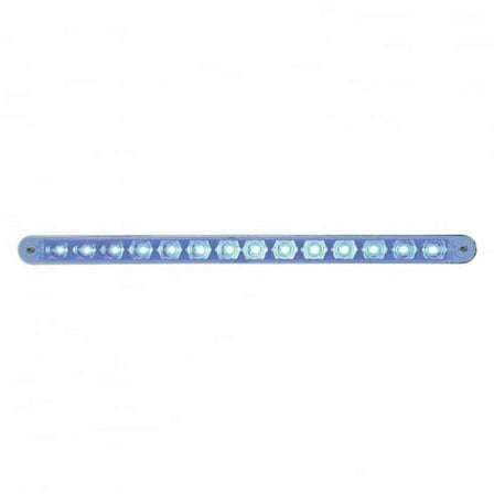 14 LED 12" Auxiliary Strip Light w/ Bezel - Blue LED/Clear Lens