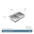 thumbnail image 4 of Moen GS202684 2000 Series 33" Drop In Double Basin Stainless Steel Kitchen Sink -, 4 of 4