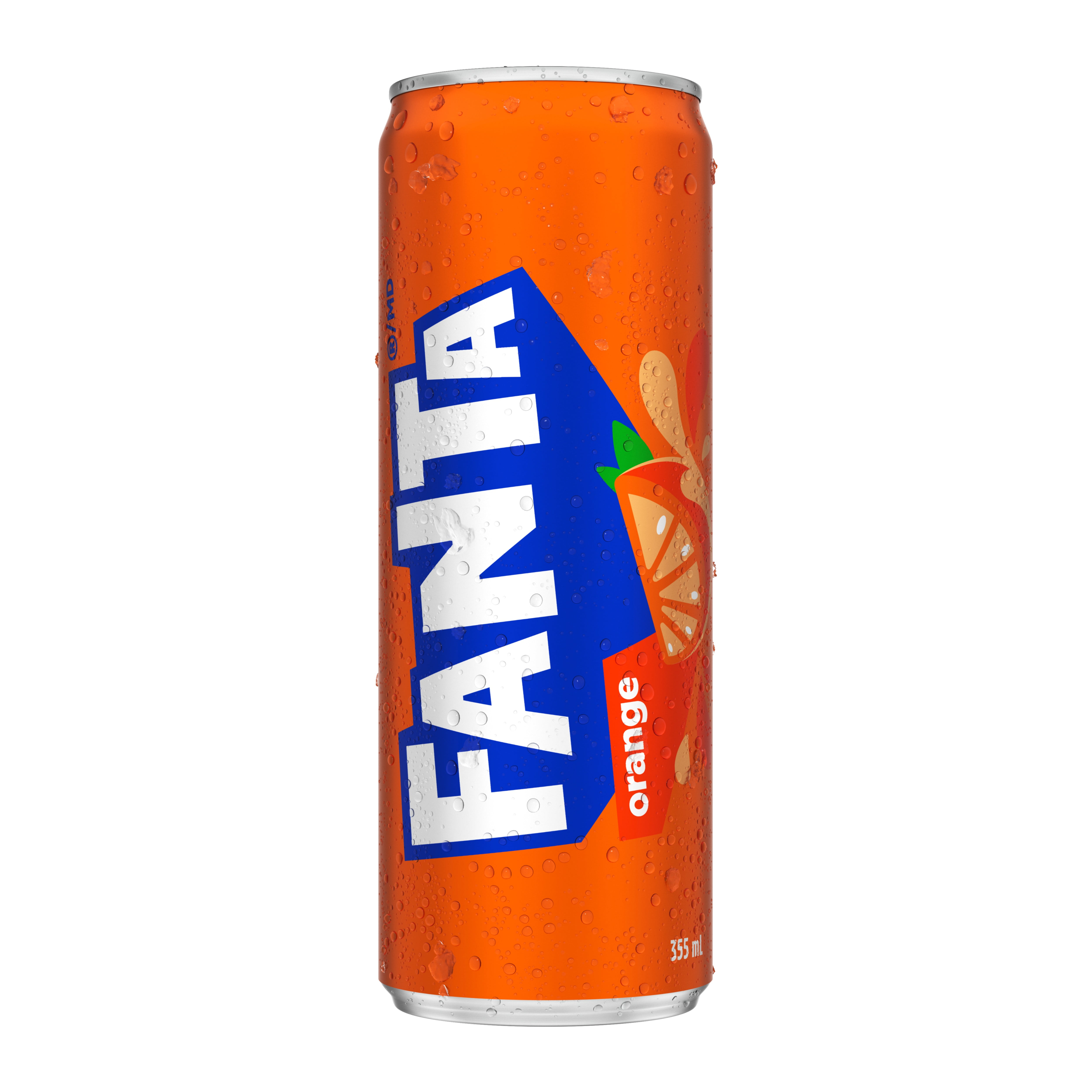 Fanta Orange Slim Can, Deliciously refreshing orange soda that is caffeine free and made with 100% natural flavours.
