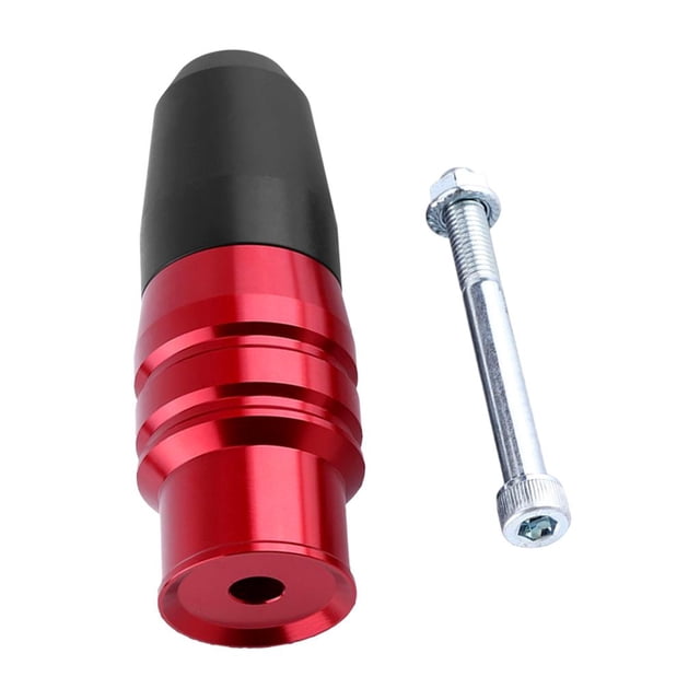 DYNWAVECA CNC Exhaust Slider Crash Pad Protector For 2013-2015 - Red