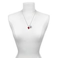 thumbnail image 3 of Delight Jewelry Silvertone Large Enamel Strawberry Silvertone Script Initial Disc - N - Charm Necklace, 20"+3", 3 of 4