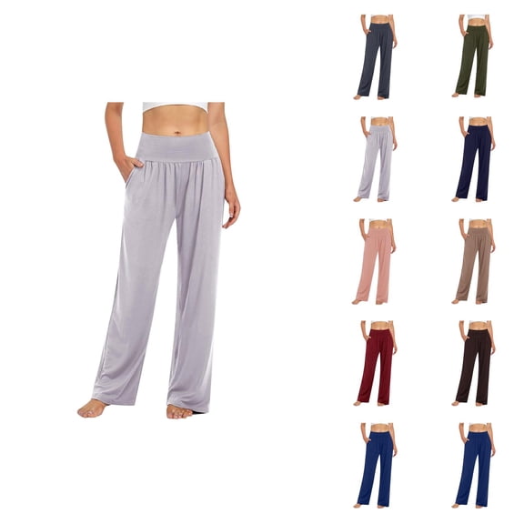 Leggings for Women Women's Pants High Waisted Wide Leg for Yoga Sports and Casual Wear