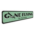 thumbnail image 3 of Gone Flying Novelty Decor, Metal Wall Sign - 4x18 Inches, 3 of 4