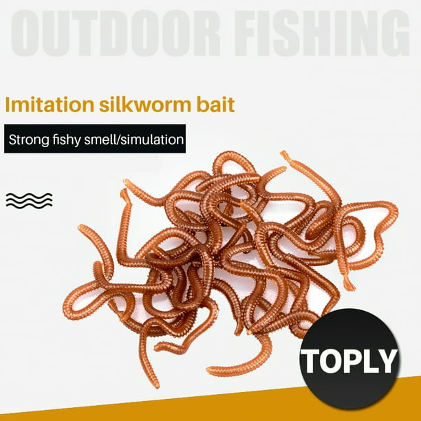 Worm Fishing Lure Artificial Silicone Fishing Bait Portable Lifelike  Simulation Fishing Tackle for Outdoor Fishing Adult Lake Pond River 