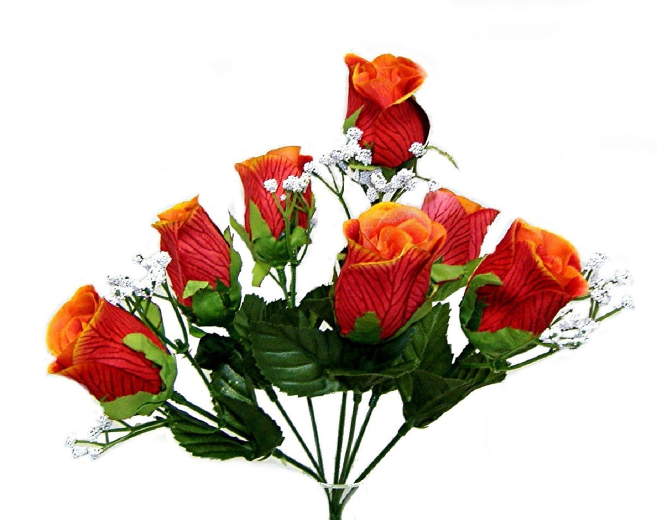 Silk Flower Depot Artificial Flowers Greenery 12in Rose Bud Bushes for