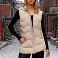 thumbnail image 2 of Gaexia Vest for Women Dressy,Long Hooded Down Vest for Women Winter Insulated Quilted Sleeveless Jacket Cozy Warm Midweight Outerwear, 2 of 7