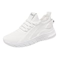 thumbnail image 2 of Mfakffe Womens Breathable Hollow Knit Sneakers Lace Up Lightweight Cushioned Running Shoes Non Slip Fashion Casual Walking Trainers, 2 of 4