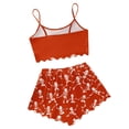 thumbnail image 5 of Halloween Pajamas Women Cute Print Lettuce Cami and High Waist Shorts Nightwear Set Funny Skeleton Sleepwear, 5 of 6