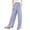 Blue, variant on hoksml Women's High Waist Striped Palazzo Pants, Casual Drawstring Wide Leg Trousers with Pockets for Summer