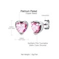thumbnail image 7 of Suplight Heart Earrings for Women 6mm/10mm Birthstone Earrings Valentine's Day Jewelry Gift for Women, 7 of 7