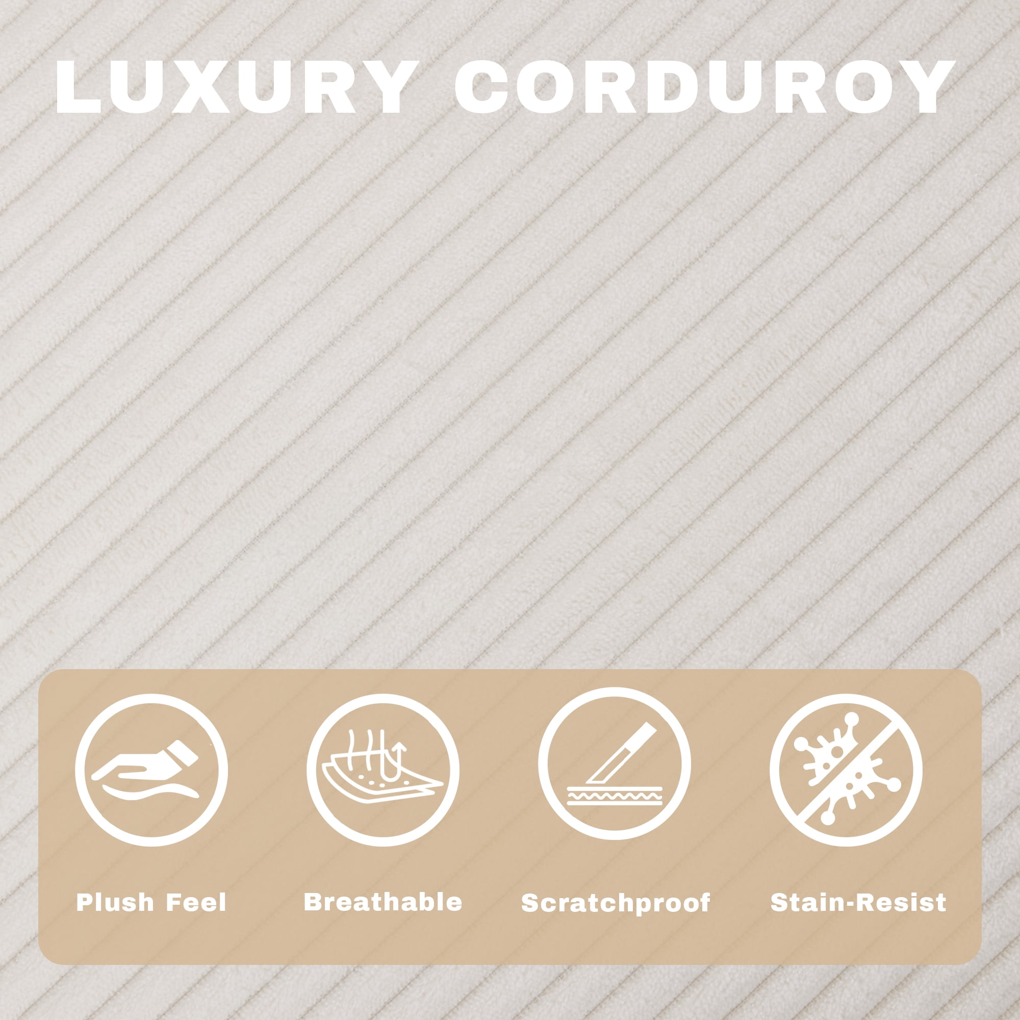 GAOHAPY 80" Convertible Sleeper Sofa Bed, Corduroy Foldable Futon Couch with Pillows, No Assembly Sofa Couch for Living Room Small Spaces Apartment