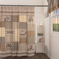 thumbnail image 4 of VHC Brands Sawyer Mill Cotton Shower Curtain, 72x72, Charcoal Patchwork, 4 of 4