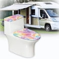 thumbnail image 6 of HELLHERO Rainbow Paw Art Elastic Bottom Toilet Seat Cover Replacement with Fits All Toilet Shapes, 6 of 8