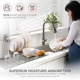 thumbnail image 3 of DROPEO Stone Dish Drying Mat for Kitchen Counter, Large 24" x 16" Foldable Diatomaceous Earth Drying Mat with Mini Soap Tray, Quick Dry Dish Mat, Light Gray, 3 of 8