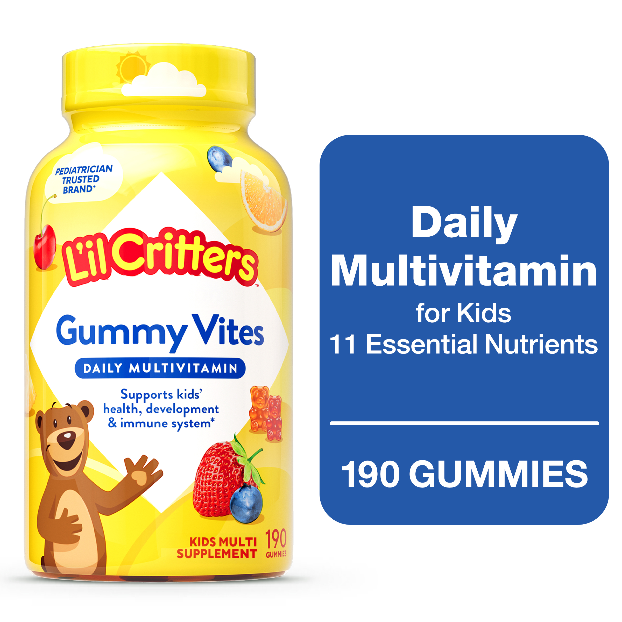 L'il Critters Gummy Vites Kids Multivitamin, Mixed Fruit, 190 Count photo 1