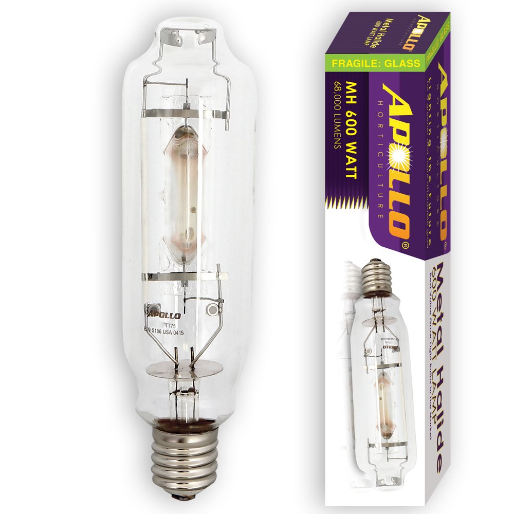 Apollo Horticulture GLBMH600 600 Watt Metal Halide MH Grow Light Bulb