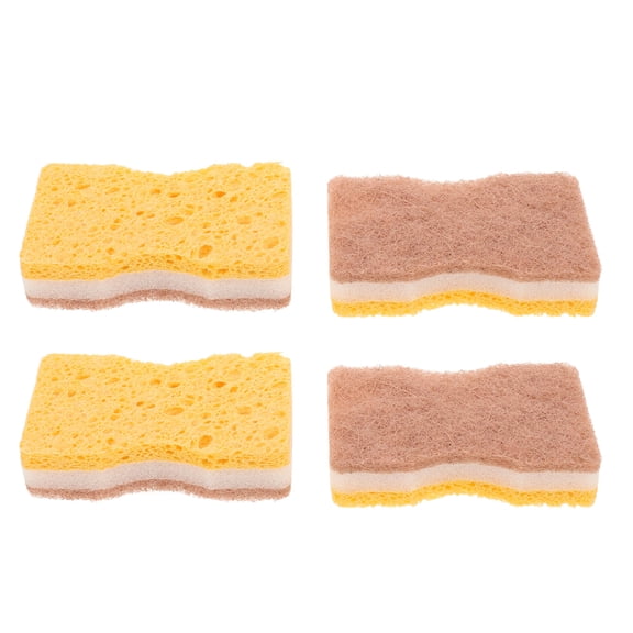 Milisten Dish Cleaning Sponge with High Absorbency Oil Resistance and Reusable Design for Kitchen Use Multi 4Pcs