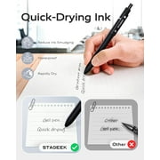 STAGEEK Black Gel Pens GX3, 12Pcs Fine Point Smooth Writing Pens with 3 Extra Refills, Quick Dry Black Ink Pens for Journaling, Writing, Office, Note Taking, Nurse Aesthetic