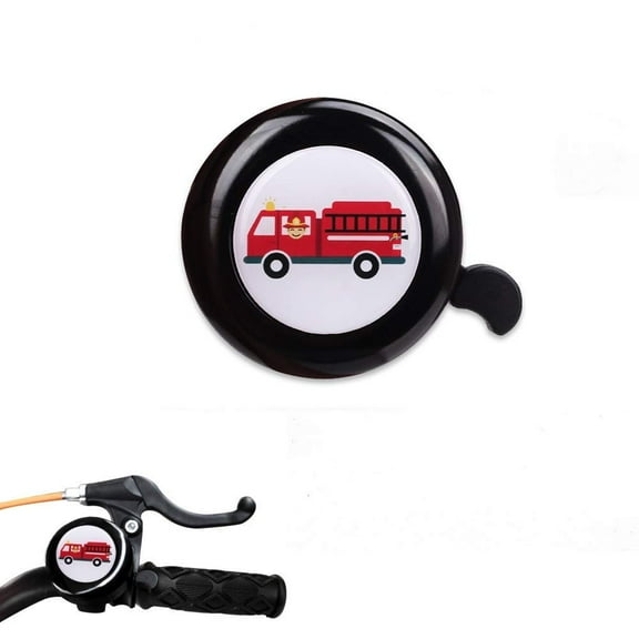 Bike Bell for Kids, Bicycle Handlebar Cute Fire Truck Children's Bike Safe Cycling Ring Horn for Boy - Red Fire Truck