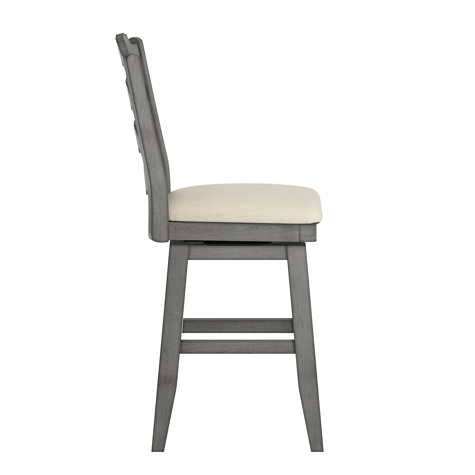 Weston Home Sheena French Ladder Back 24-inch Counter Height Swivel Stool, Multiple Finishes