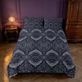 thumbnail image 2 of Homewish Halloween Bats Duvet Cover Queen, Botanical Leaves Queen Bedding, Gray, Gray Reversible 3-Piece, 1 Duvet Cover and 2 Pillowcases, 2 of 6