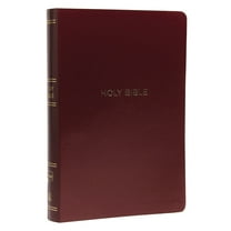 NKJV, Reference Bible, Center-Column Giant Print, Leather-Look, Burgundy, Indexed, Red Letter Edition, Comfort Print, (Paperback)